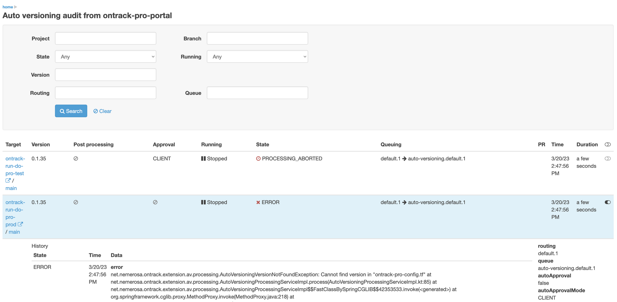 Auto versioning on promotion